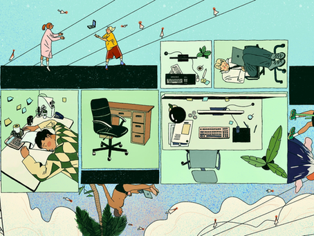 Graphical image of polyworkers at work.
