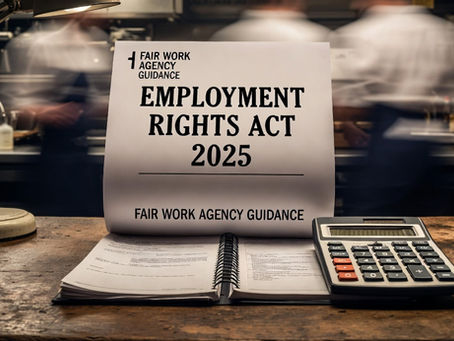 Image of the Employment Rights Act in a busy kitchen