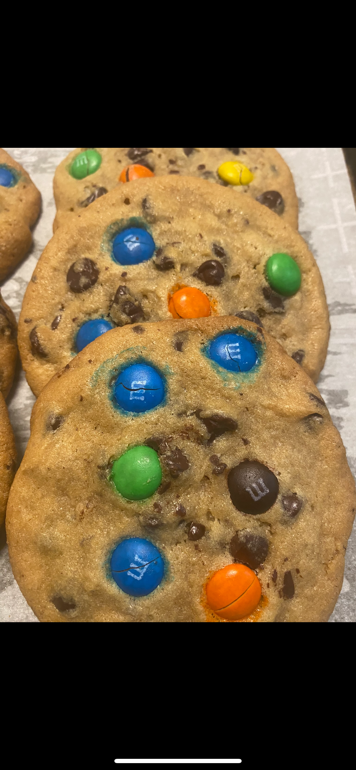 M & M cookies 