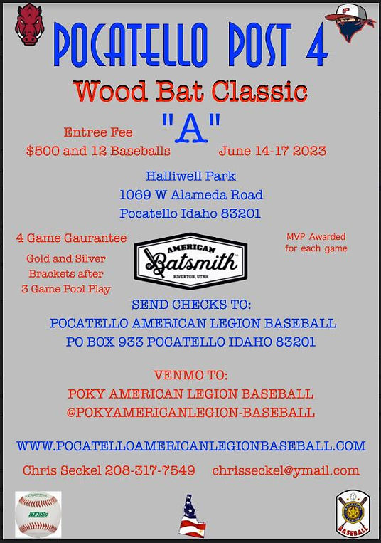 2023 Pocatello Wood Bat Classic Poky Legion Baseball