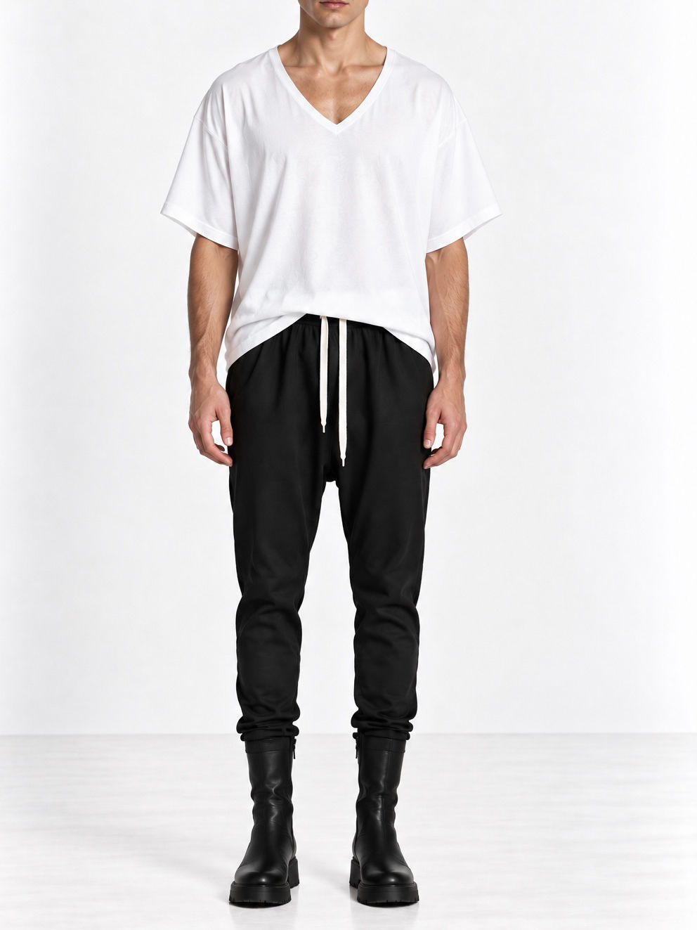 YUMAN — Drop Crotch Pants / silk