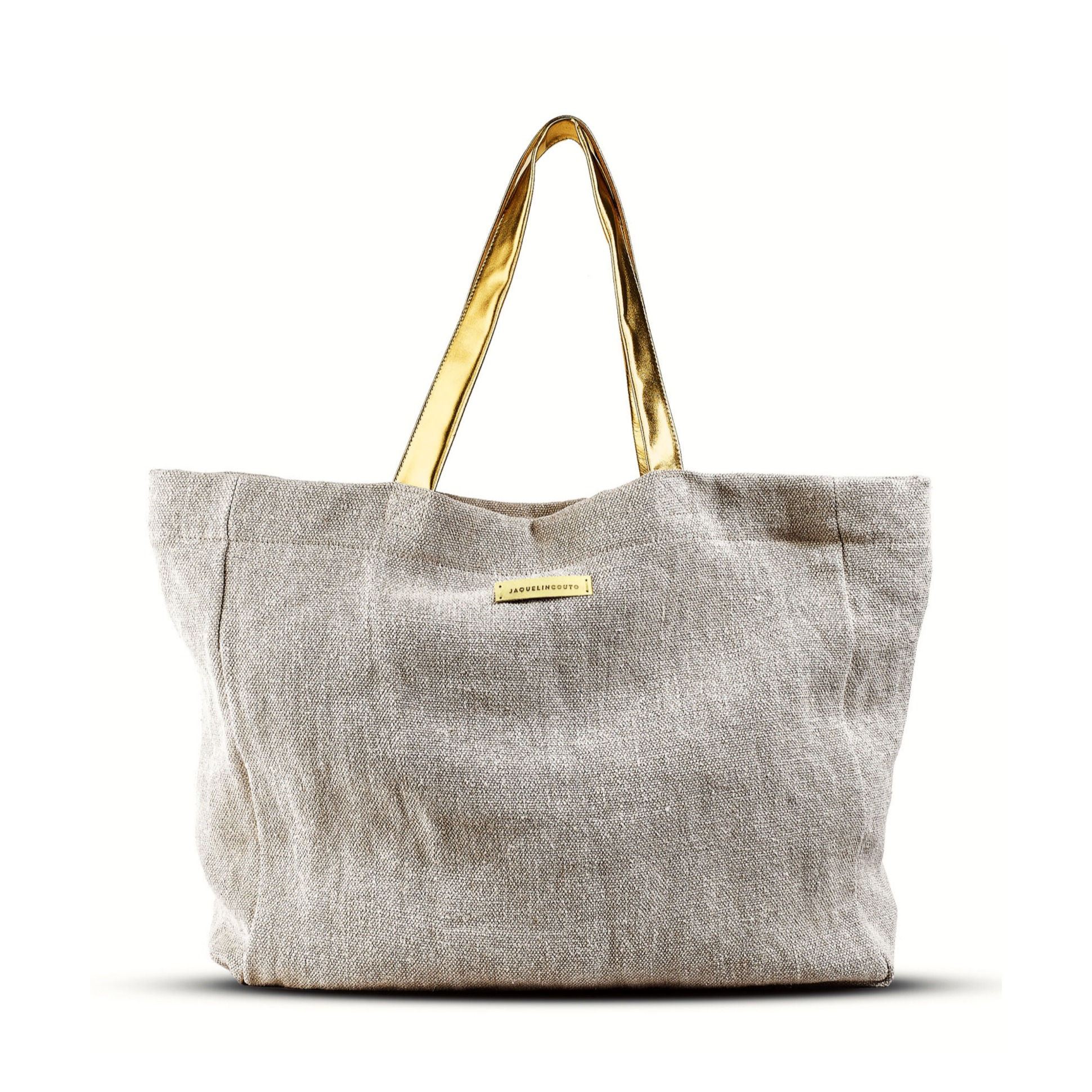 CLAUDE Cabas Oversize Naturel & Or