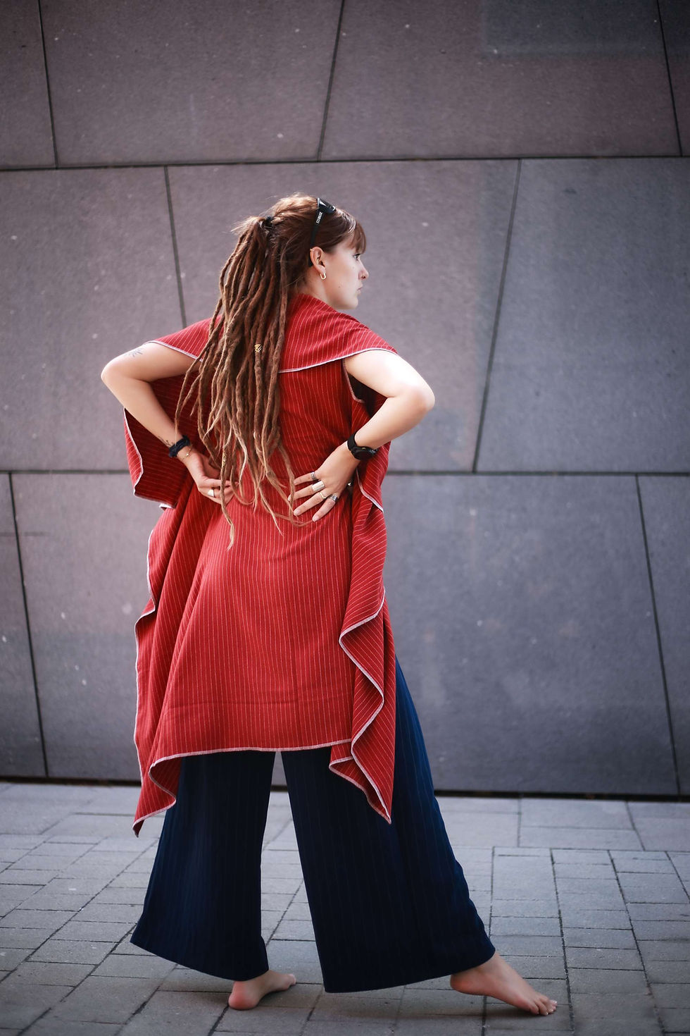 Miniaturbild: Wrap Nadelstreif Pomodoro