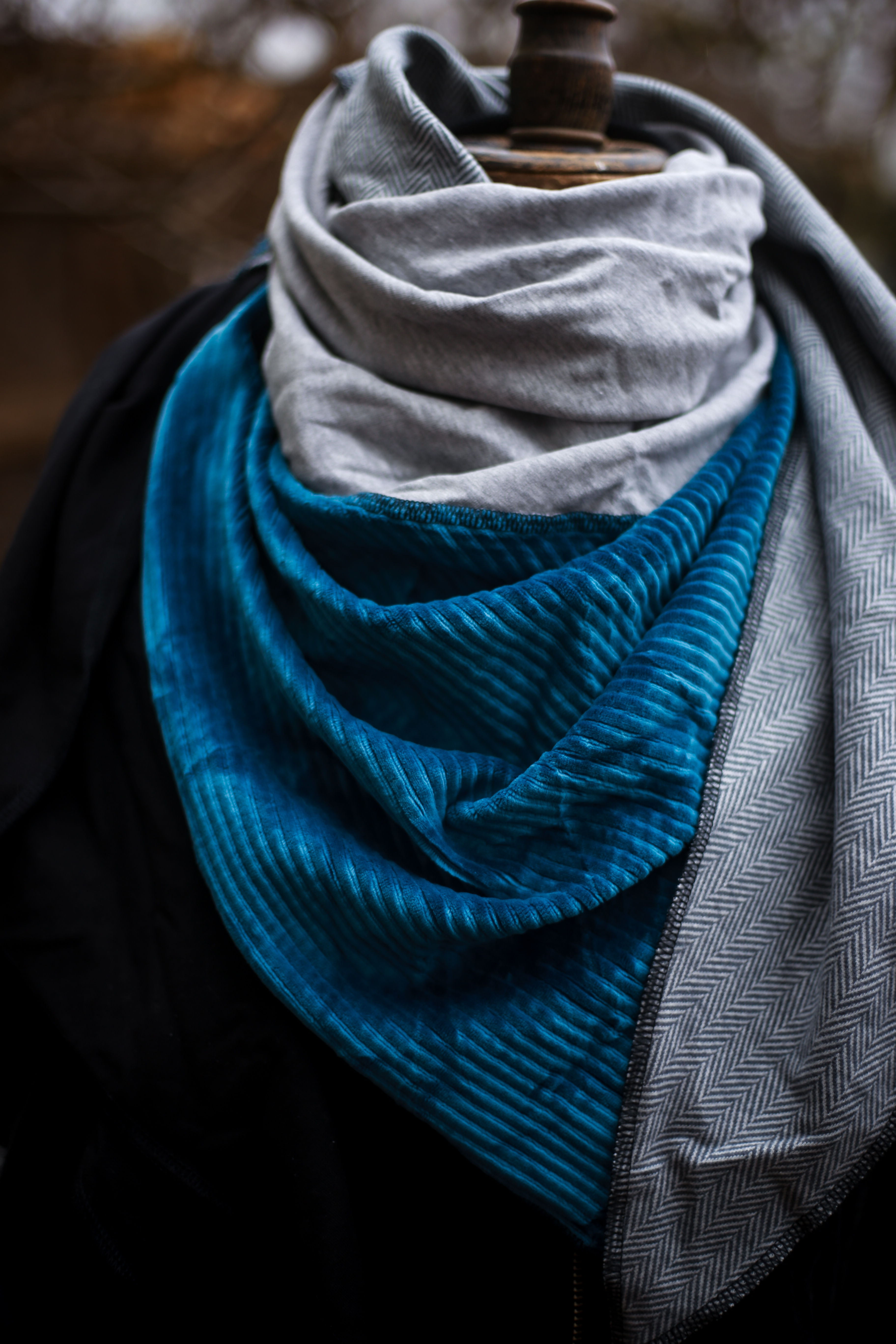 Dreieckstuch Petrol Grey