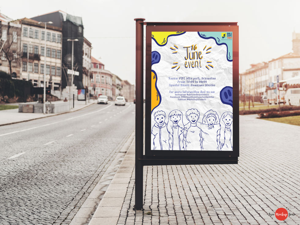 Free Roadside Advertising Banner Mockup PSD 2018