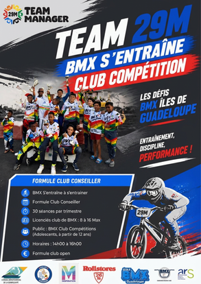 BMX S'entraîne — Club Compétition TEAM MANAGER29M — École Française de Cyclisme — Saison 2026-2027