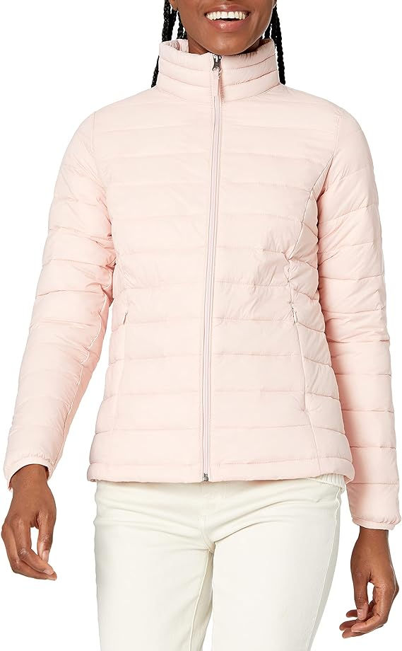 Amazon Essentials Women's Lightweight Long-Sleeve Full-Zip Water-Resistant Packable Puffer Jacket