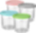 Containers Replacement for Ninja Creami Pints and Lids - 4 Pack