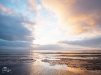 Sonnenuntergang im Wattenmeer
