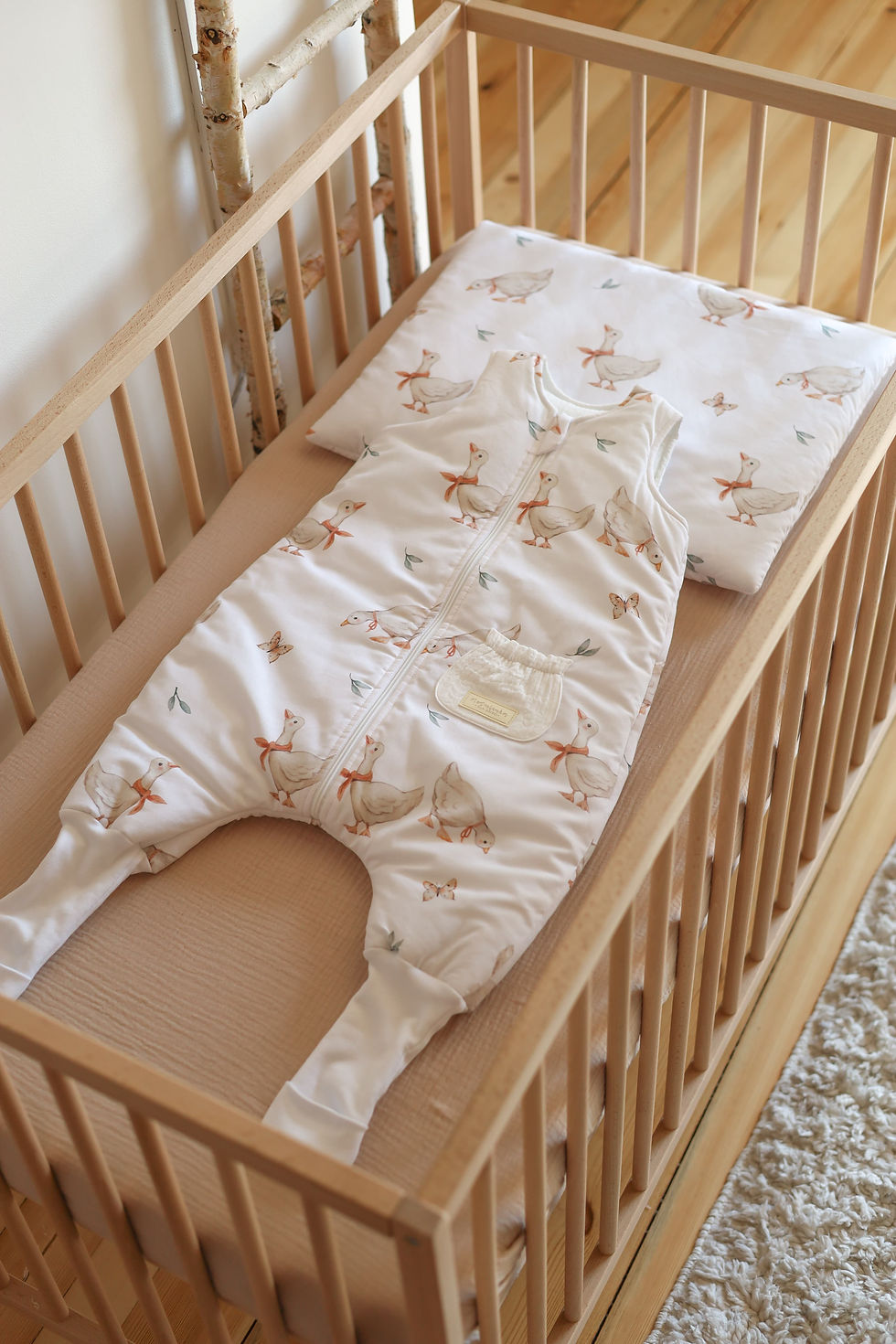 Sleeping bag with feet and pillow Goose - MotulinKa