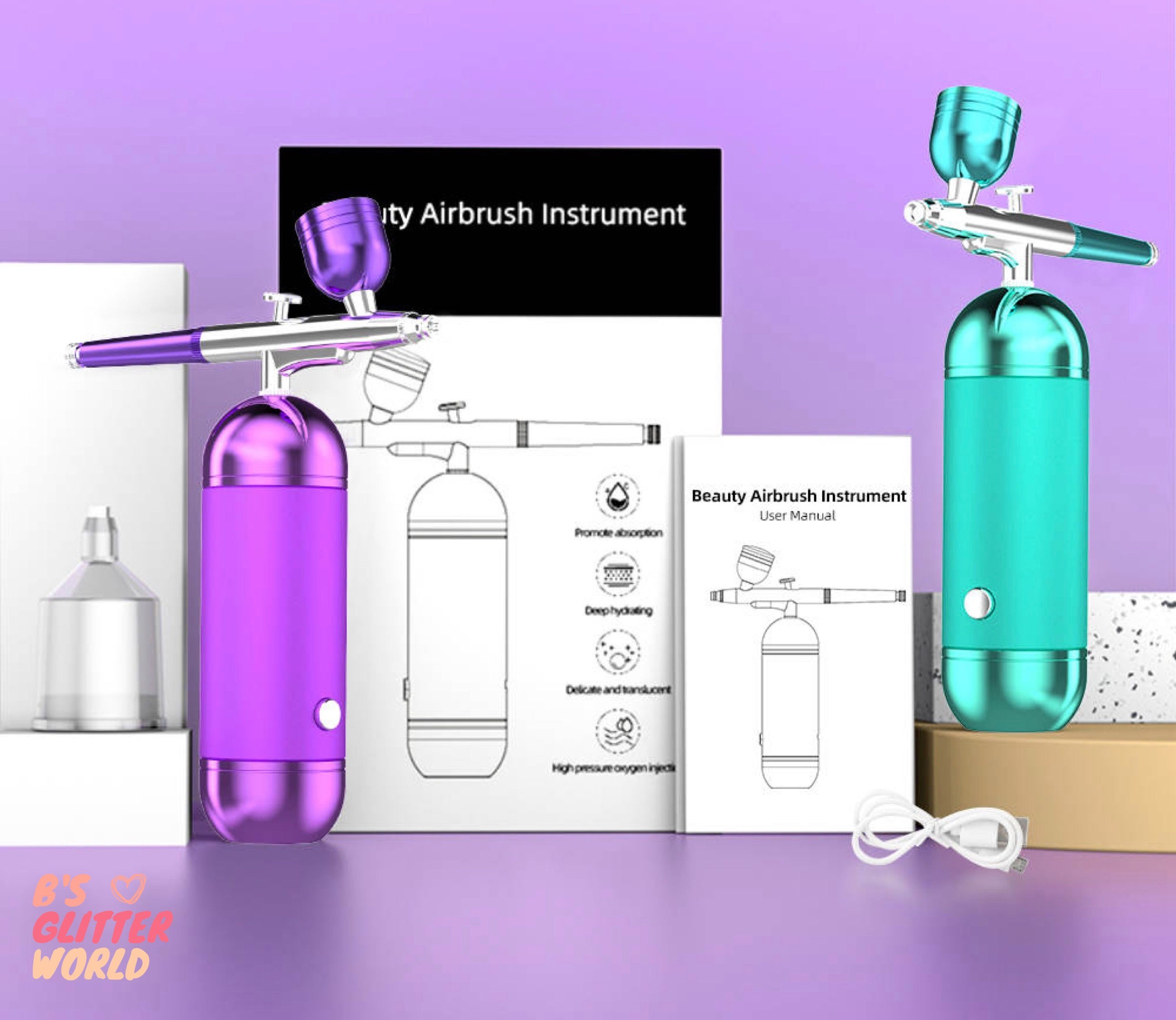 Portable Cordless Airbrush with Air Compressor for Craft or Beauty