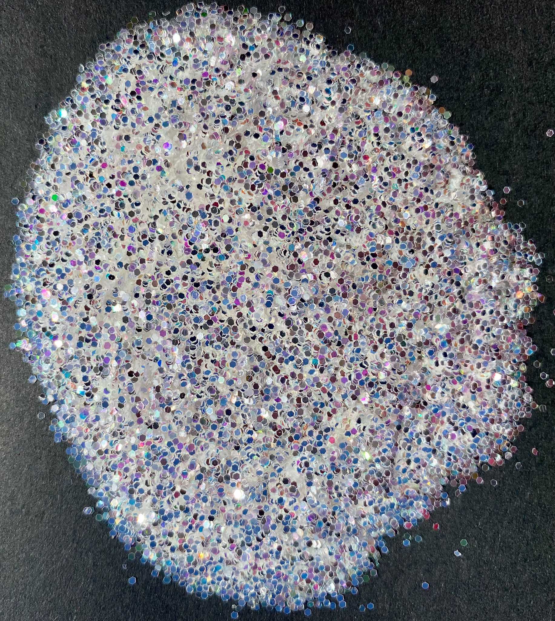 'Flash' 🌟 - White and Silver Small Glitter