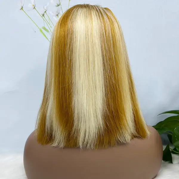 Thumbnail: 13*4 BoB Wig Straight Wigs Color P4/613# 200% Density