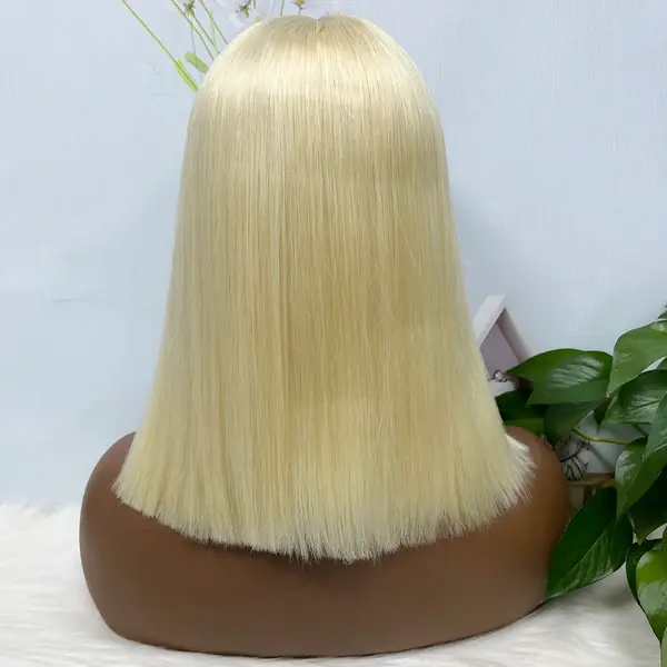 Thumbnail: Fringe SDD 2*6 Lace Bob Wig Human Hair Lace Wig Color 613# Straight