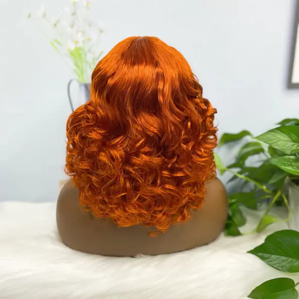 Thumbnail: Fringe Wig LW Brazilian Natural Human Hair Wig Color 350#