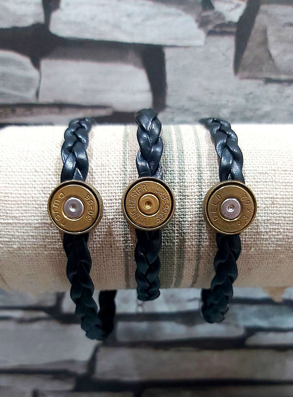 Bracelet cuir tressé 