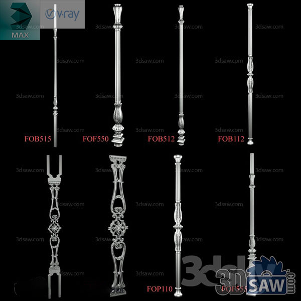 Baluster - Railing - 3ds Max Free Model Download
