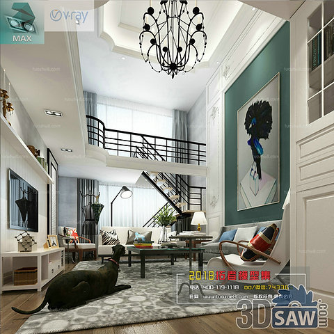 3d Model Interior Free Download 3ds Max Living Room Decor