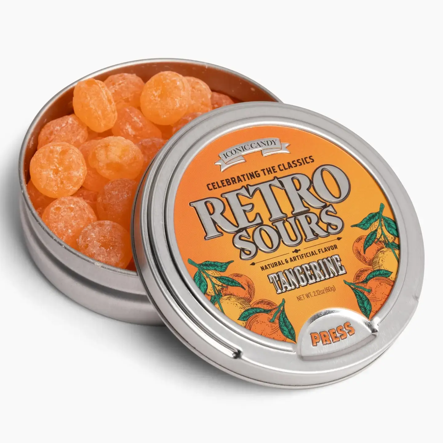 Retro Sours Tangerine Tins Tray