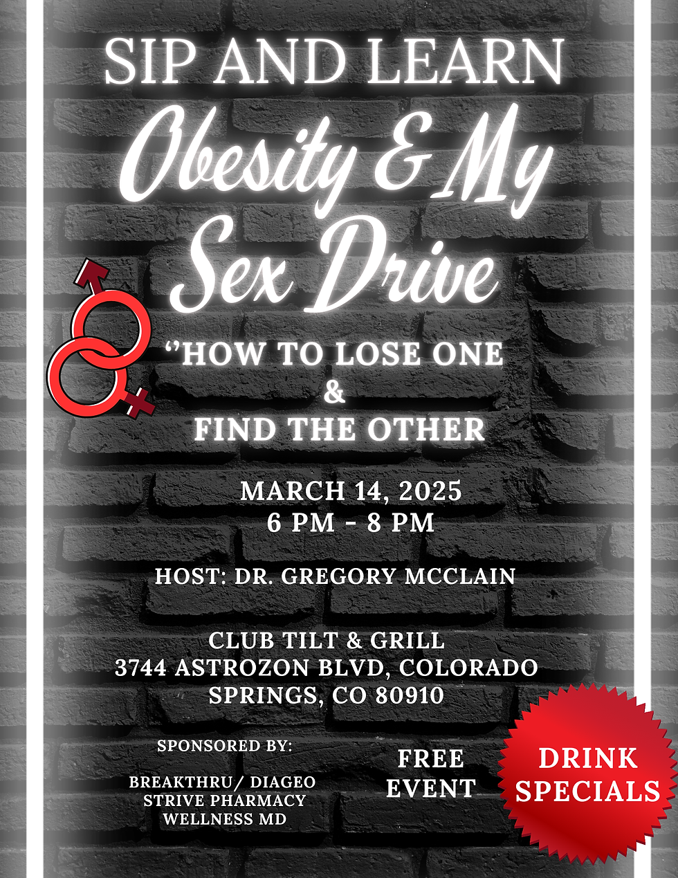 FREE EVENT: OBESITY & MY SEX DRIVE SEMINAR