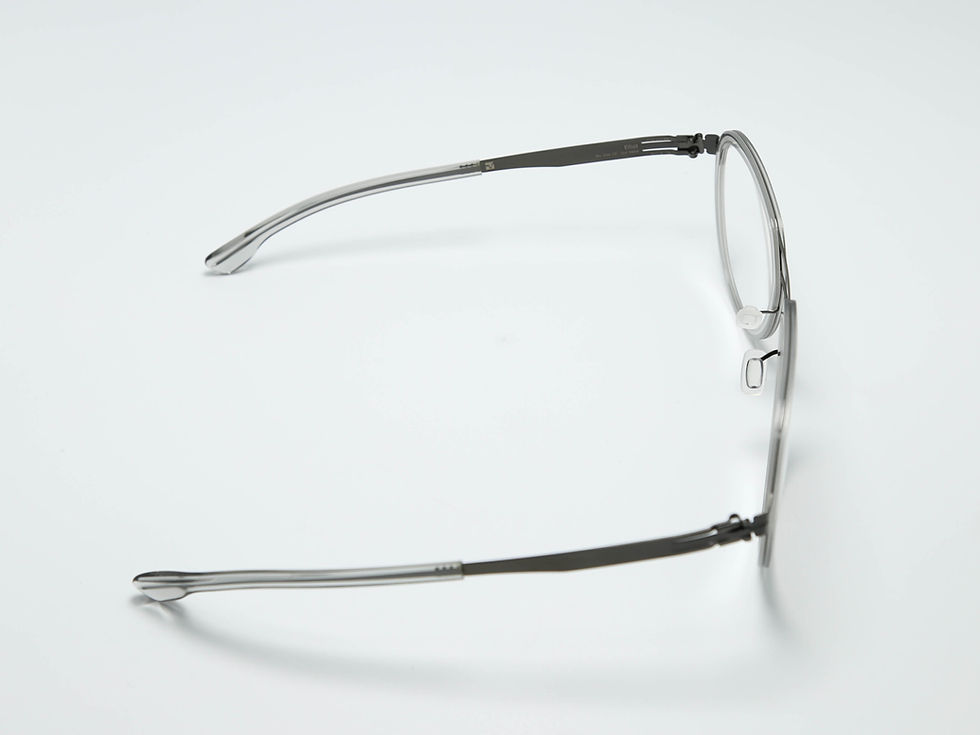ภาพขนาดย่อ: กรอบแว่น ic! berlin Elliot 55-18-145 Sky Grey HD . Gun Metal