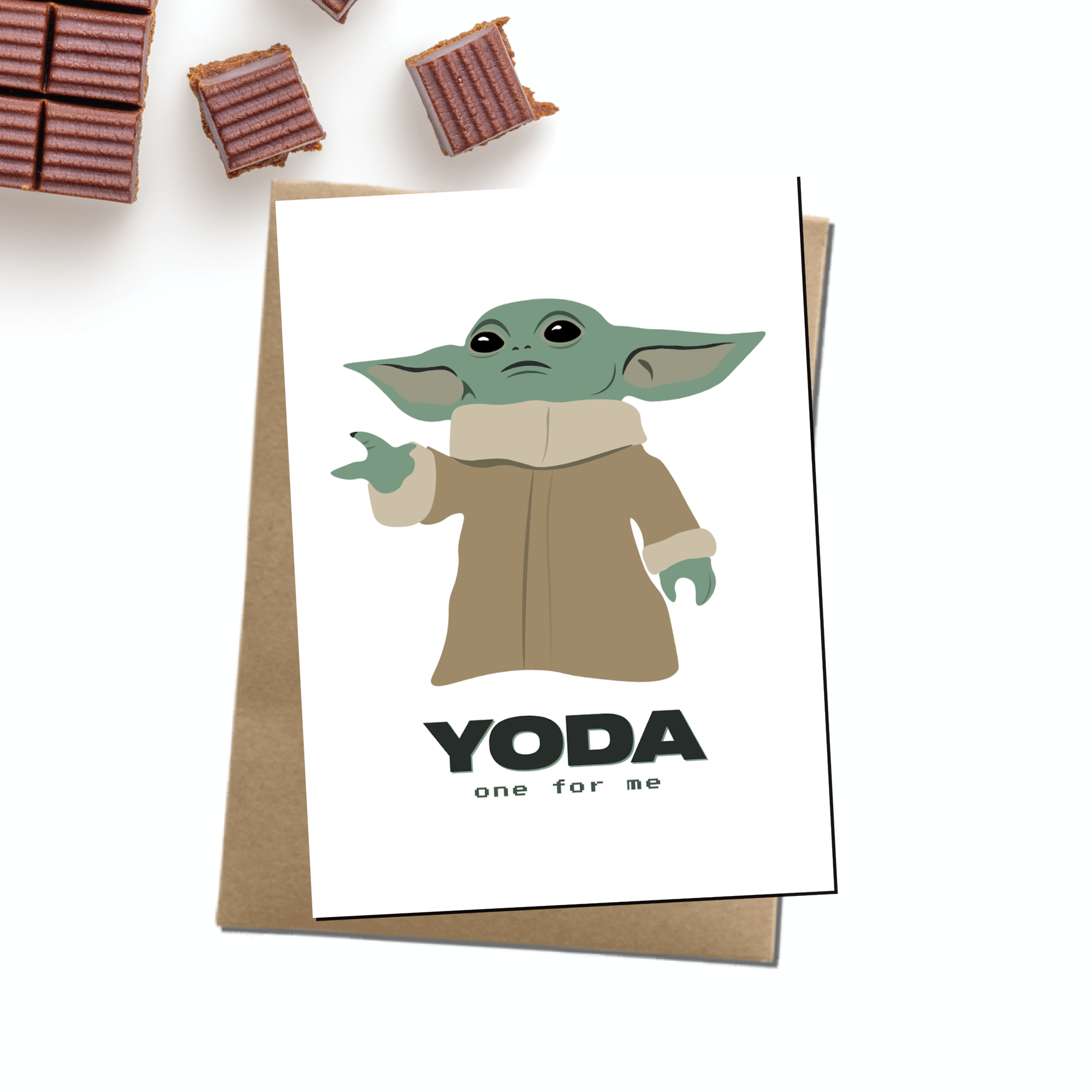 "Yoda One For Me" - Greeting Card Inspired By Yoda