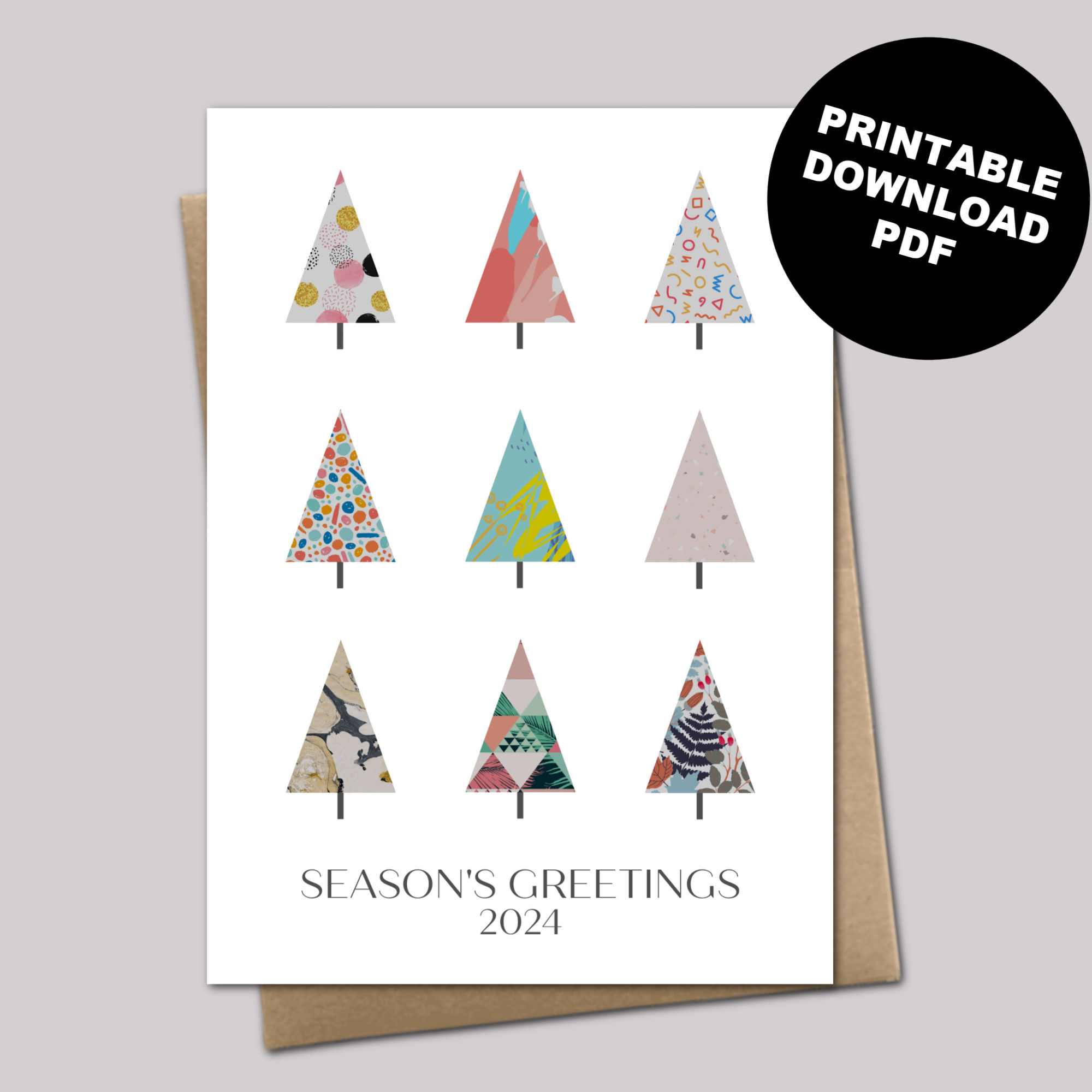 Season's Greetings 2024 Holiday/Christmas - PRINTABLE Greeting Card