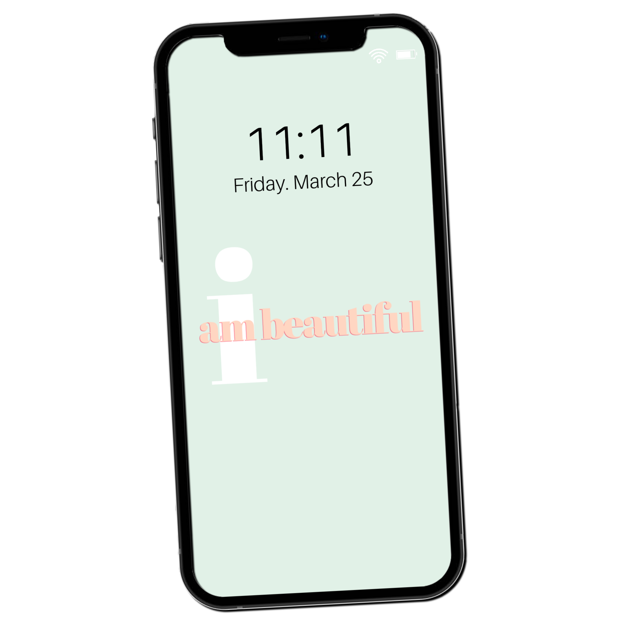 "i am beautiful" - Affirmation Phone Lock Screen