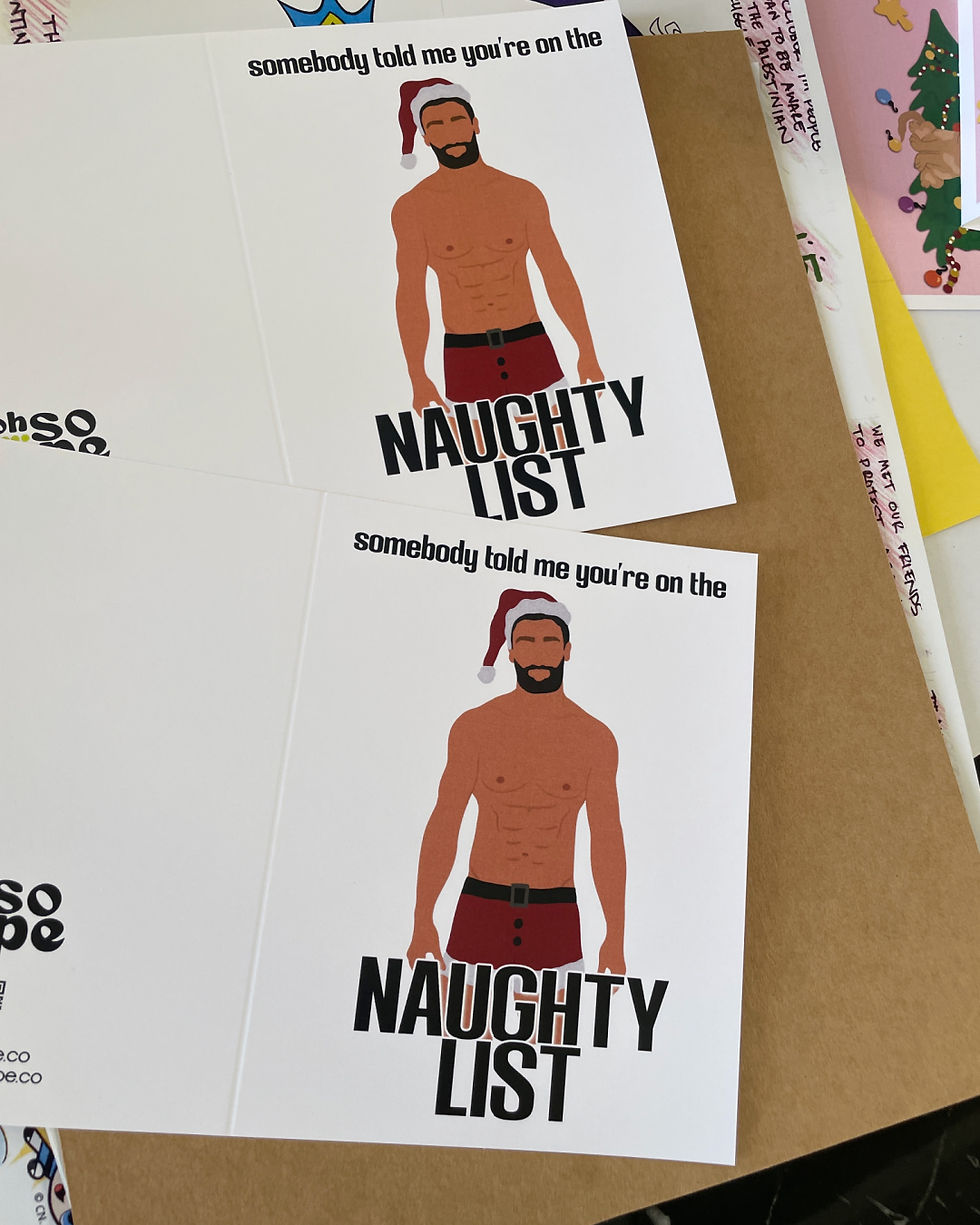 Thumbnail: "You're On The Naughty List" - Sexy Christmas Card