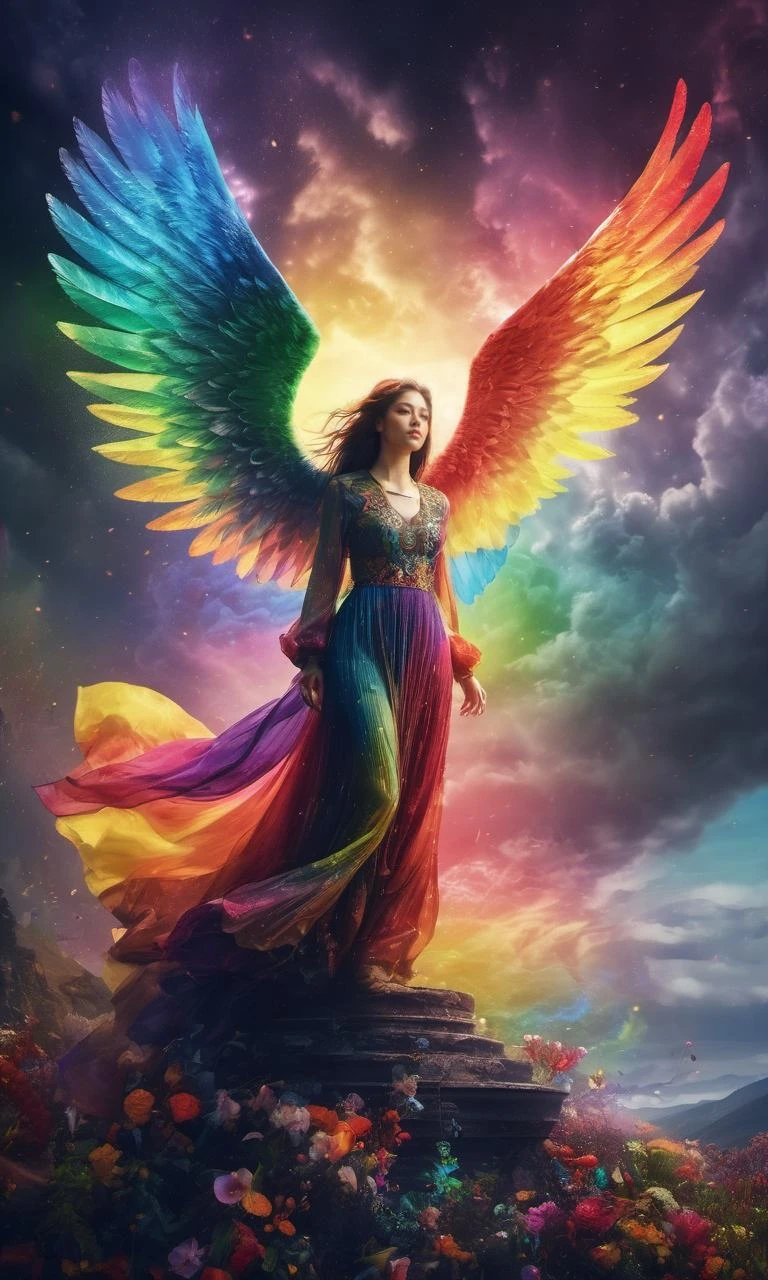 自己肯定感の翼 虹色の天使