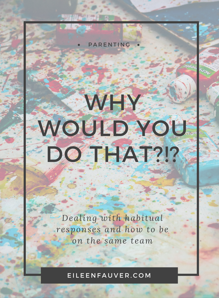 reactivity, habitual responses, parenting, how to be on the same team