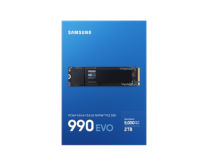 Küçük resim: SAMSUNG 990 EVO MZ-V9E2T0BW 2TB 5000/4200 MB/sn PCIe NVMe M.2 SSD Disk