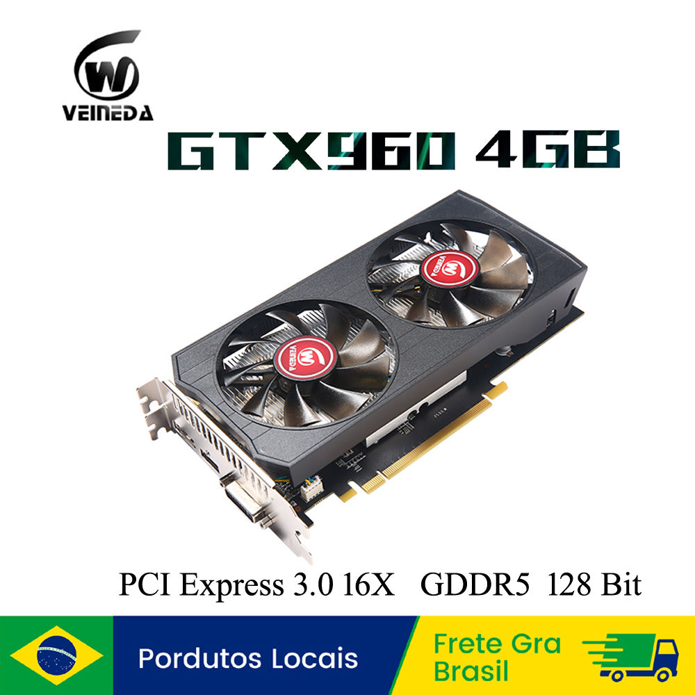Veineda Graphics Cards GTX 960 4GB Video Card 128Bit GDDR5 placa de video plac