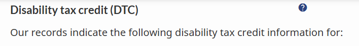 DTC title in CRA menu