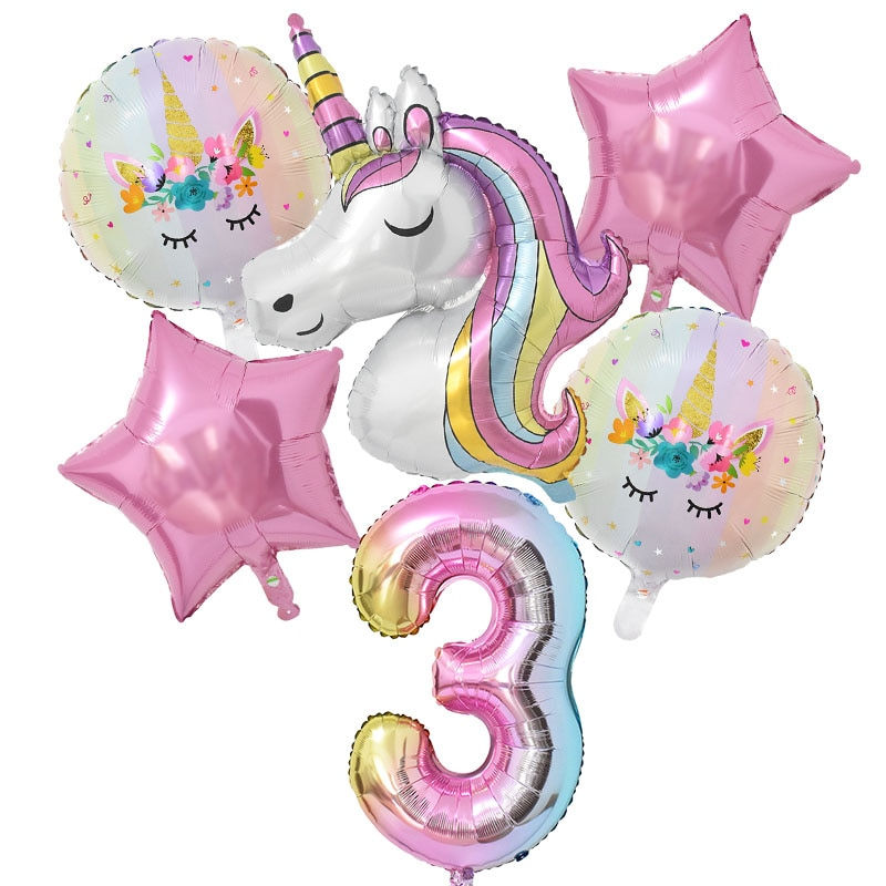 Thumbnail: Assortiment ballons Hélium licorne 