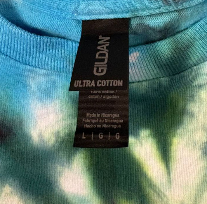 Thumbnail: Sea Glass Swirl Long-Sleeve Tie Dye Tshirt Adult L