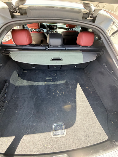 AMG trunk area after detailing.