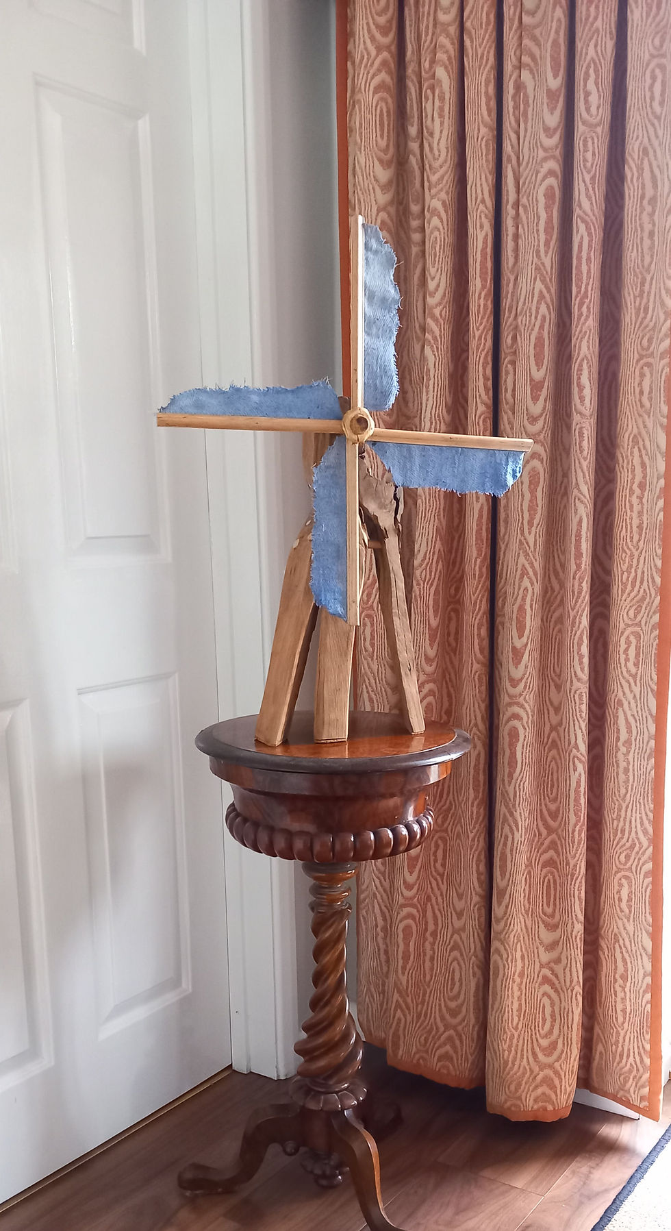 Thumbnail: Handmade bespoke ornamental wooden windmill sculpture