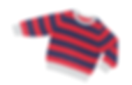 Red and blue striped sweater