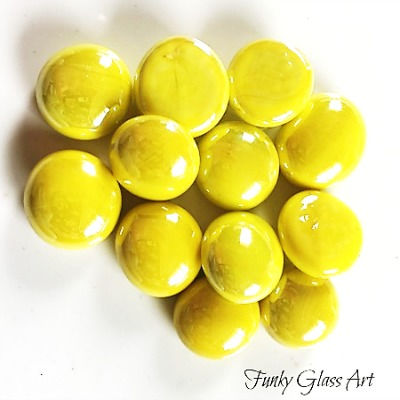 Mini Glass Gems - Yellow
