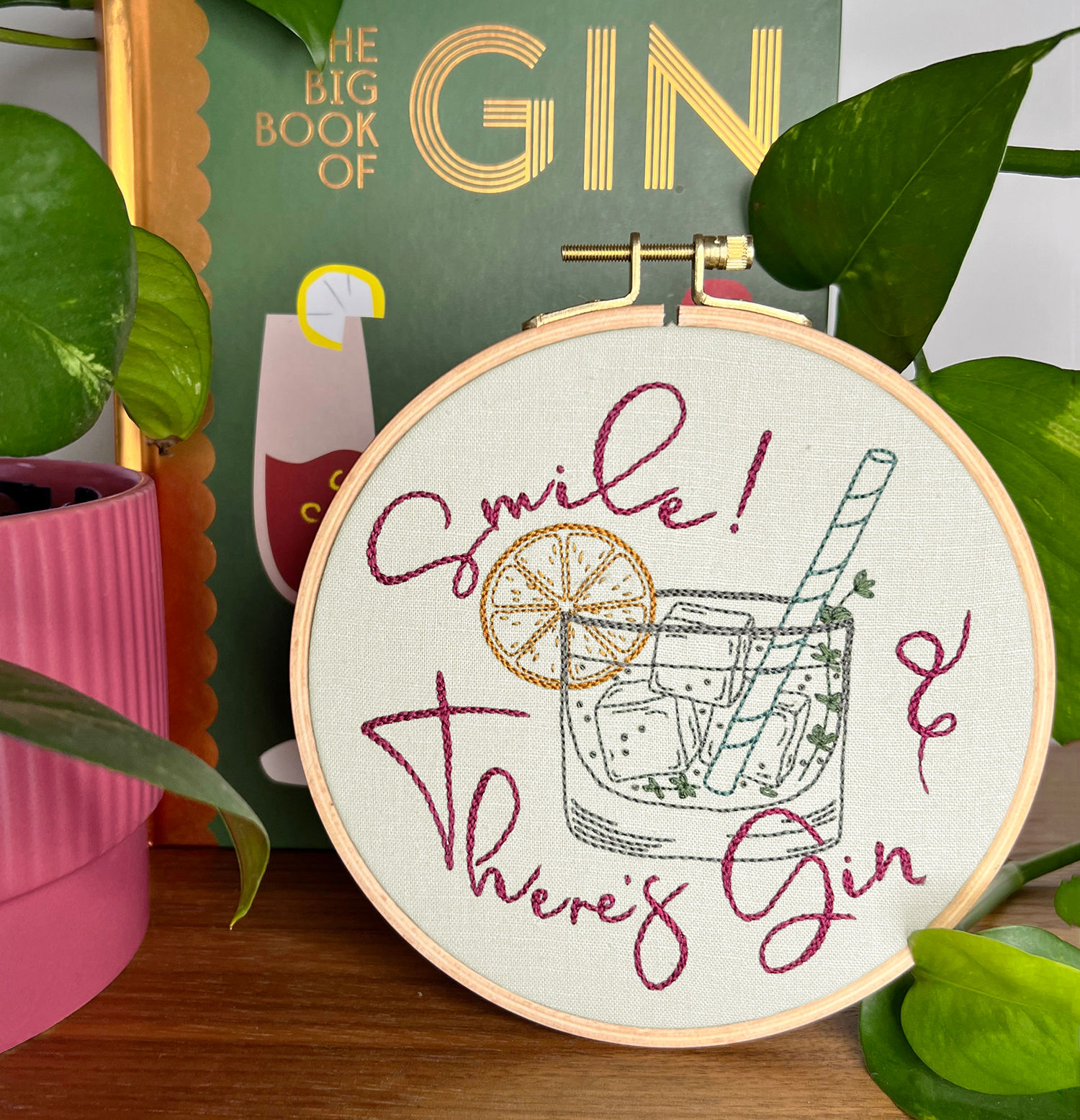Gin Themed Embroidery