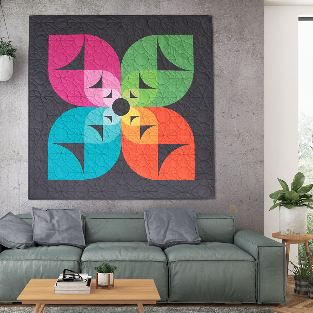 Flower Curved Block Quilt