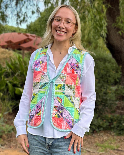 Britney Patchwork Vest (T) Printed Sewing Pattern | Melly & me
