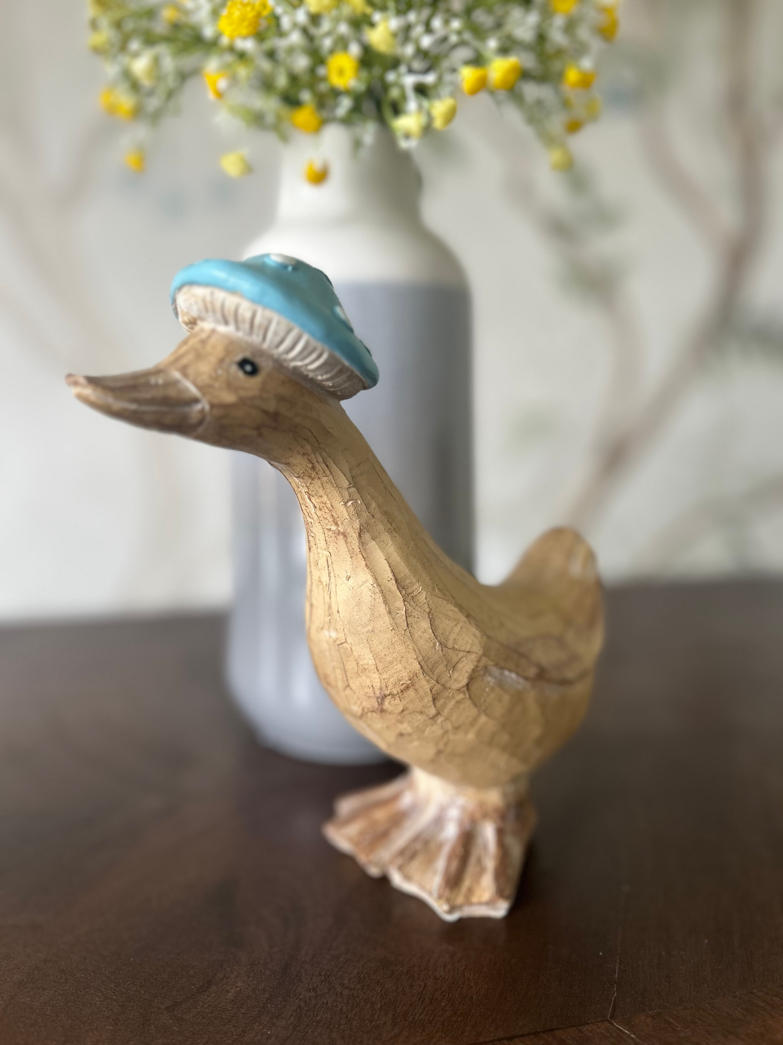 Wooden Duck with Hat