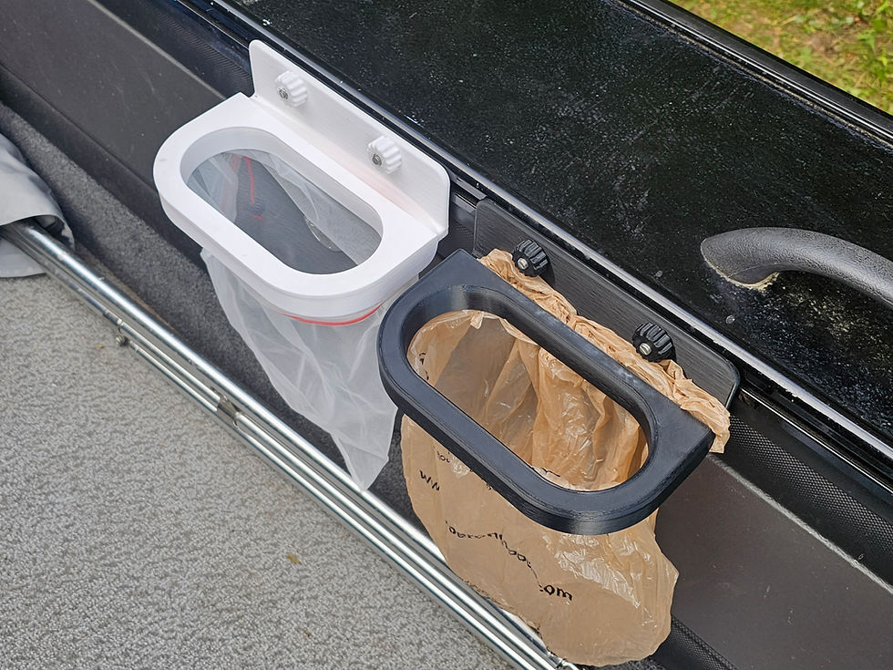 Thumbnail: Garbage Holder for LUND Sport Track System, 3d printed