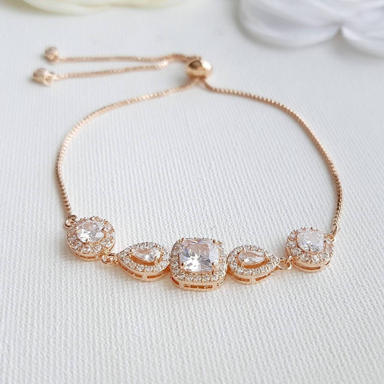 (Rose Gold) Crystal Bracelet
