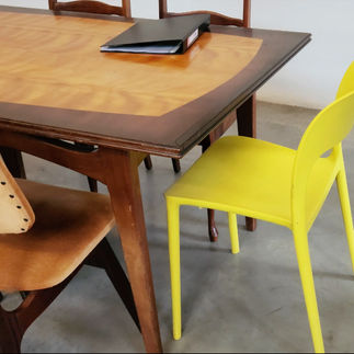 Mid-century interior design at The Old Mushroom Farm