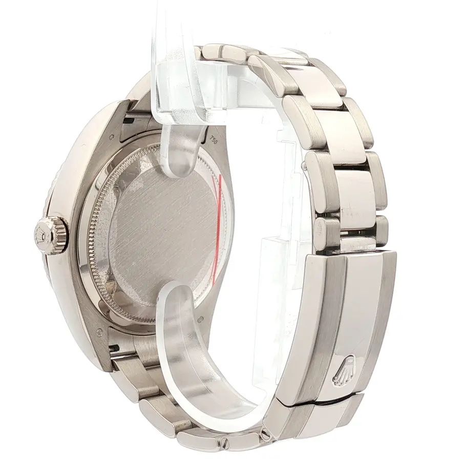 Reloj Rolex Sky Dweller con esfera negra y pulsera de acero. Boué Joyeros CDMX.