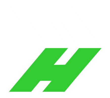 F & H Logistics Transparent Logo White and Green
