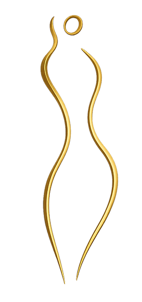 Gold woman silhouette
